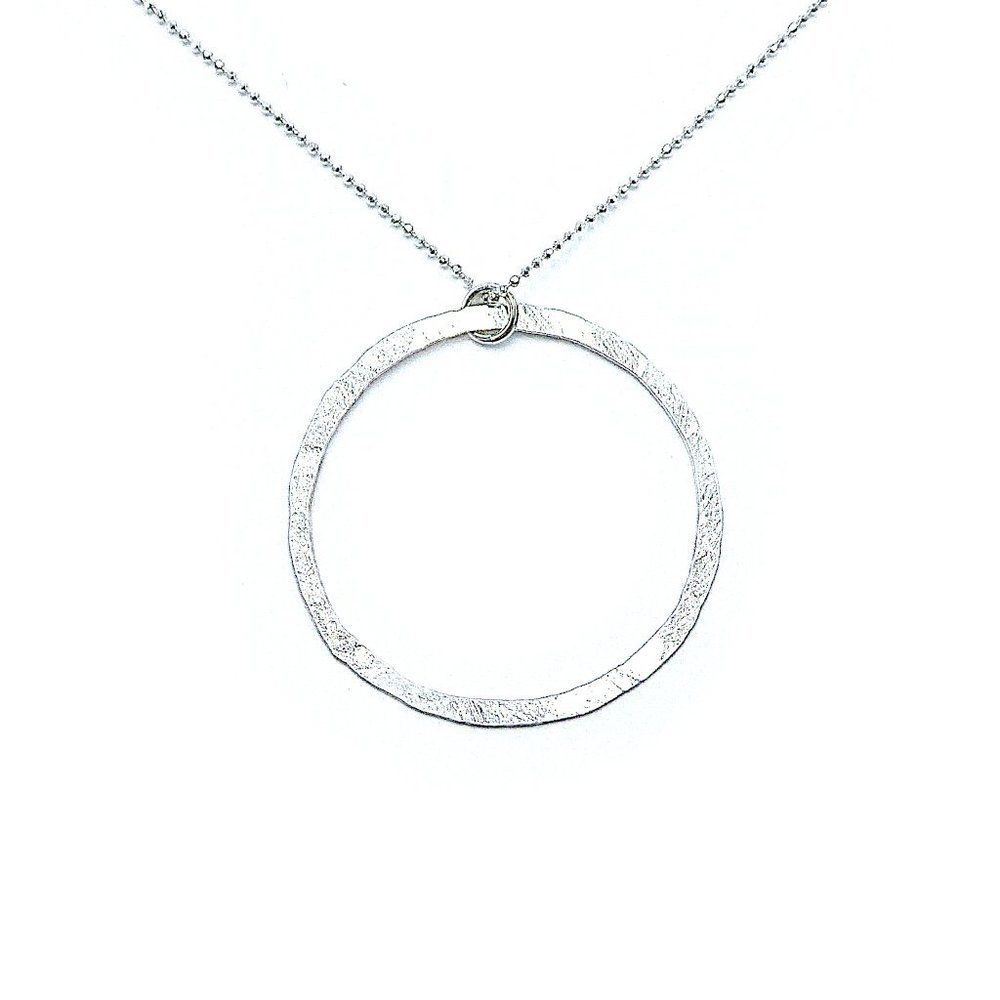 Silver Moon Halo Necklace (Made in Ohio)